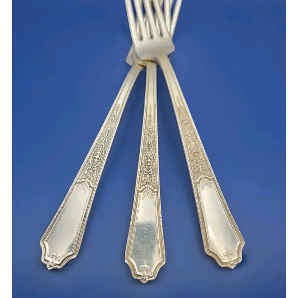 1847 Rogers Bros Ancestral Silverplate Set of 3 Dinner Fork Discontinued